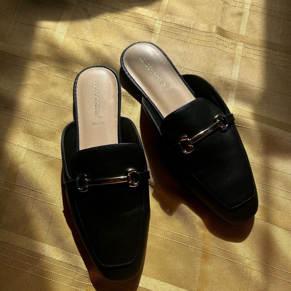 London Rebel wide fit snaffle mule loafers in black. US 10 UK 8. NEW NEVER WORN - Picture 5 of 9